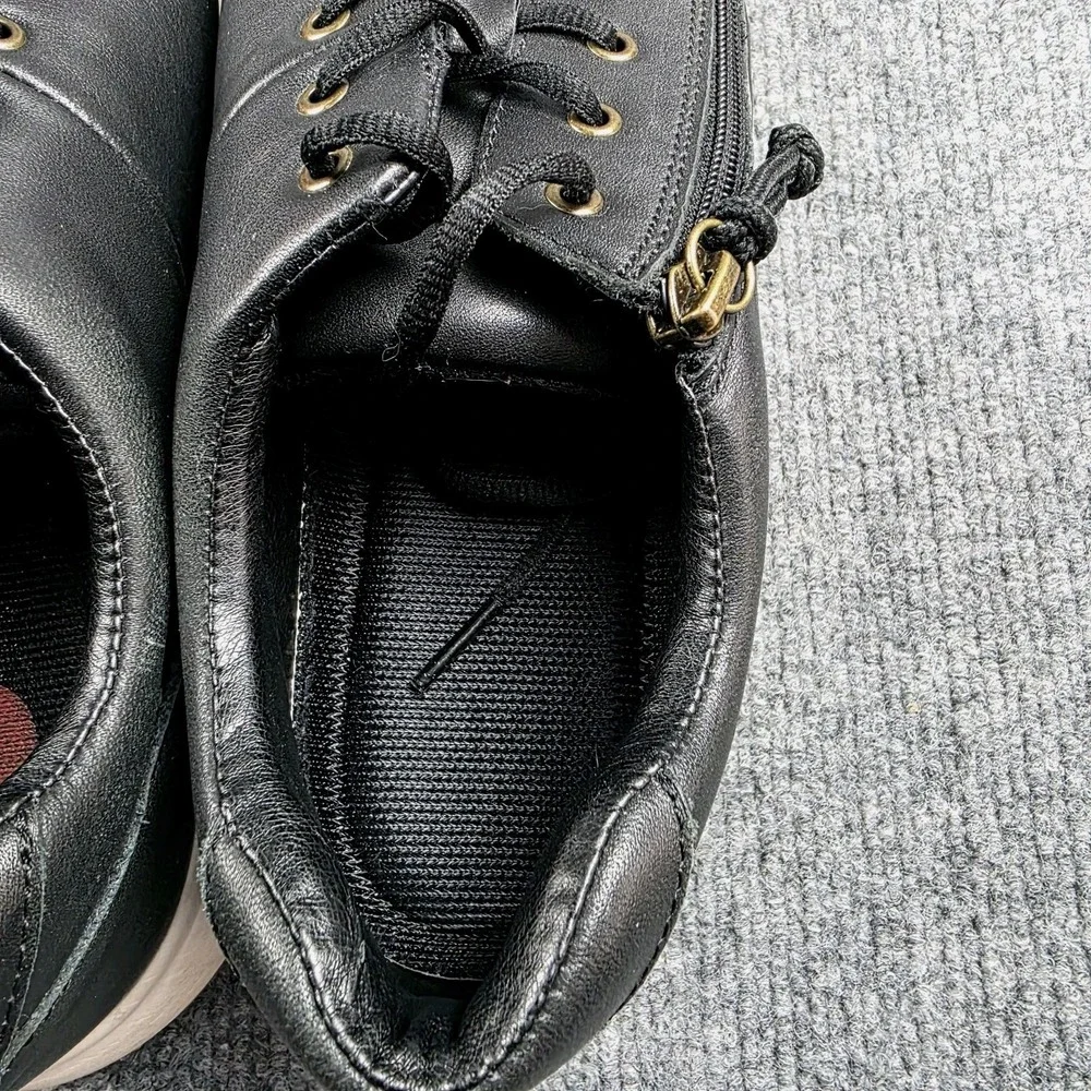 Billy Women's Sneaker II Black Zip Zipper Shoes 8.5 Adaptive Easy On Off‎